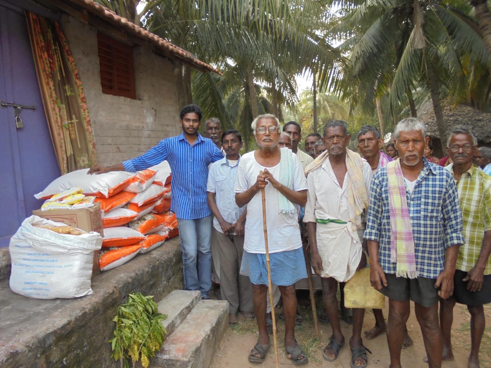 Distribution of Rice and groceries to Homeless and leprosy